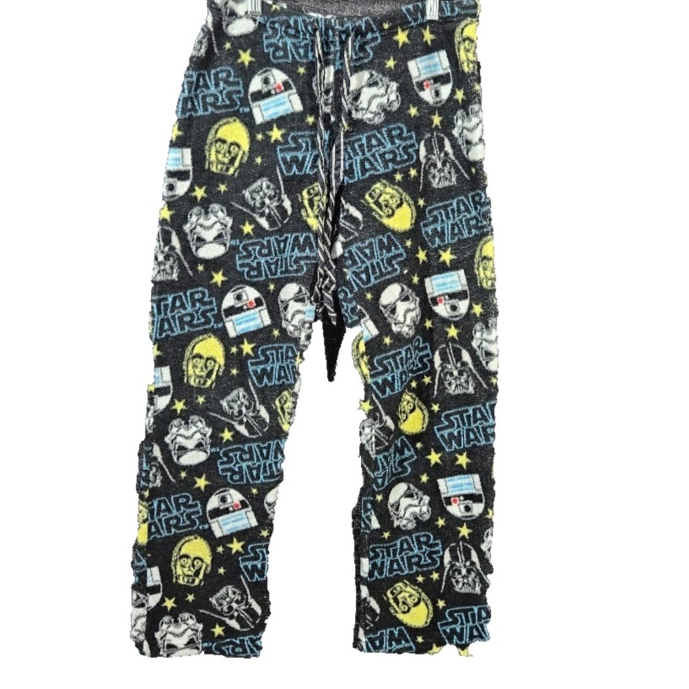 Star Wars Kids Small Pajama Lounge Pants Black with Darth Vador Fleece PJ